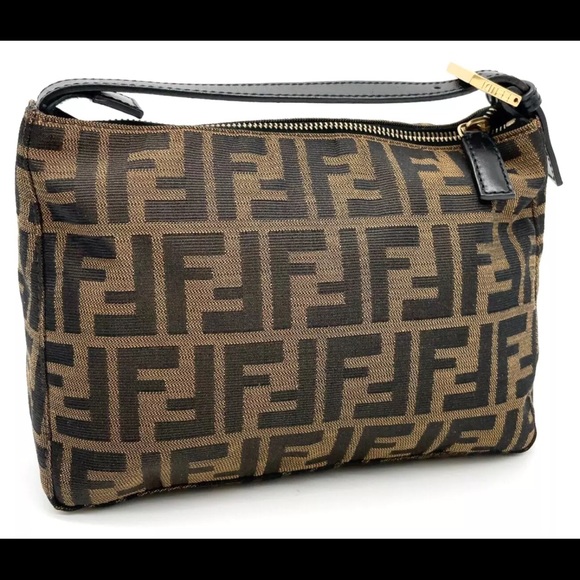 Authentic FENDI Zucca Pattern Hand Bag / Pouch - Picture 6 of 13